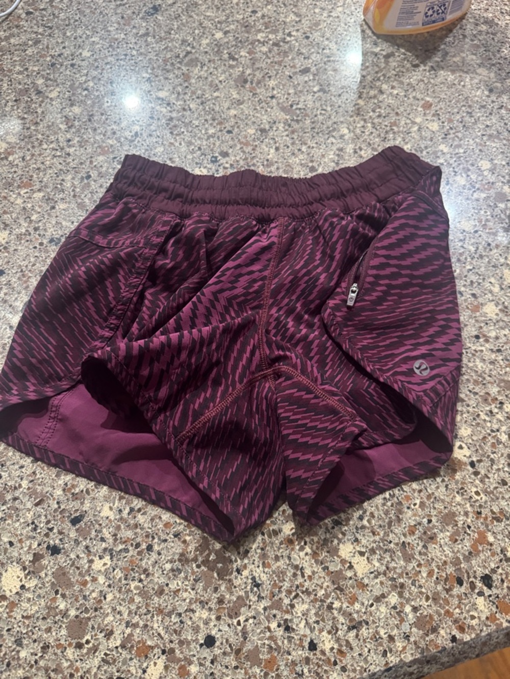 lululemon athletica Women's Deep Plum Patterned Athletic Shorts